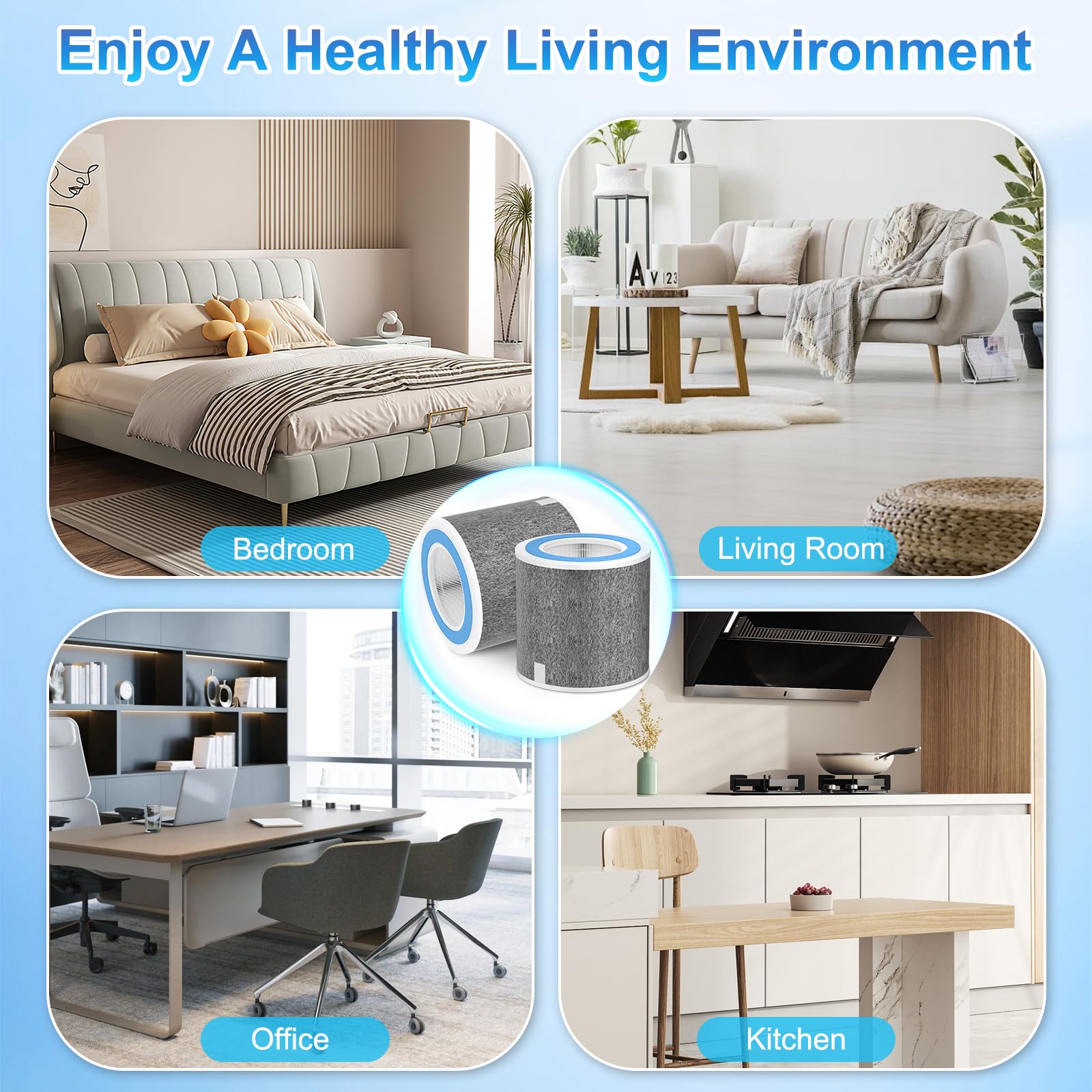 Borgodf HP102 carbon layer absorbs odors in rooms
