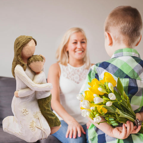 BORLESTA 4-inch resin figurine, mother gift, memorable keepsake from son