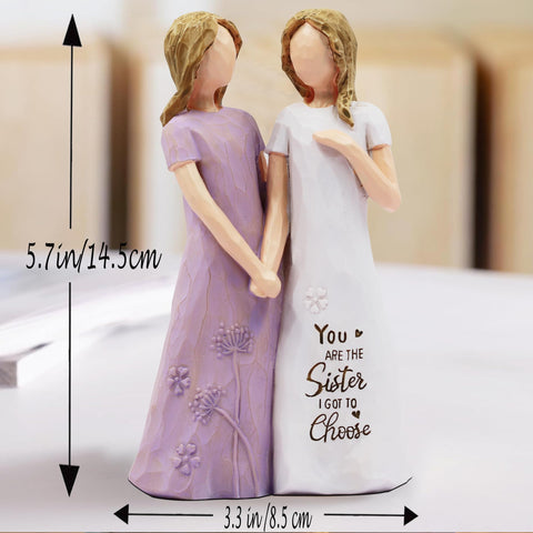 BORLESTA best-friend statue with connected hands, symbolizing lasting friendship in any room.