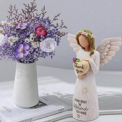 Borlesta home decor angel display suitable for desks and mantels.