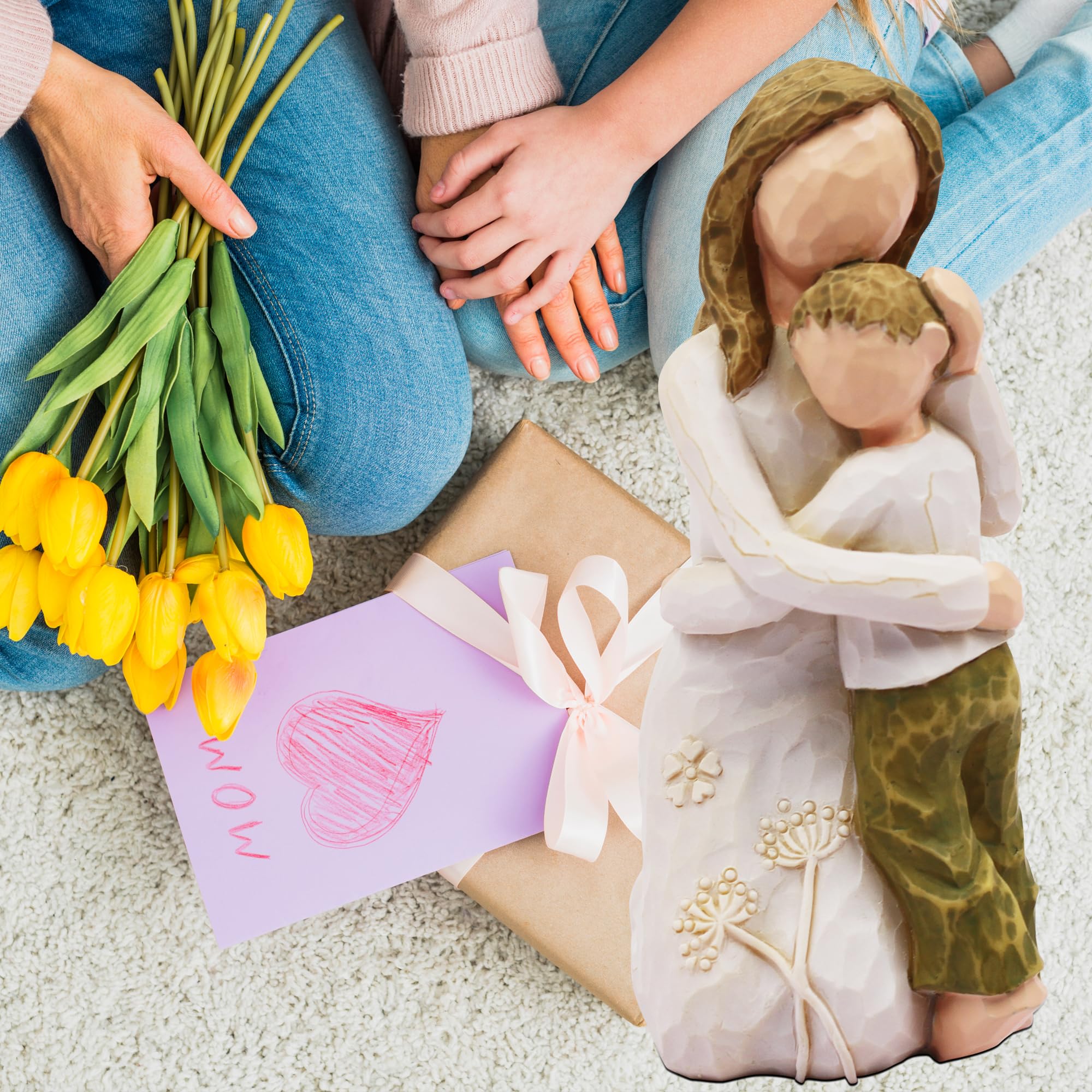 BORLESTA home decor figurine memorial of mother and child fits any room