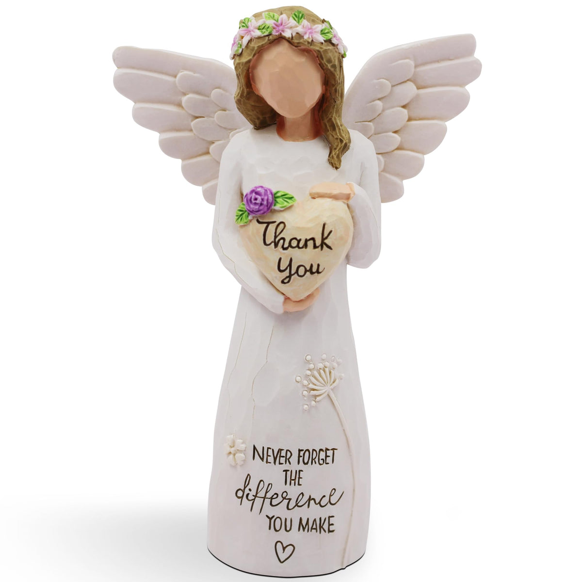 Borlesta purple thank-you angel statue for teacher or coworker appreciation.