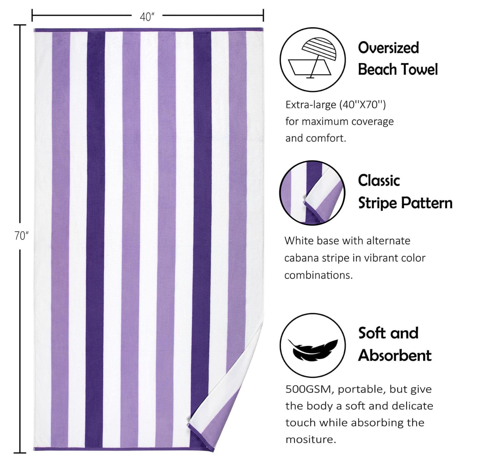 Bornbay oversized towel great for adults and family trips.