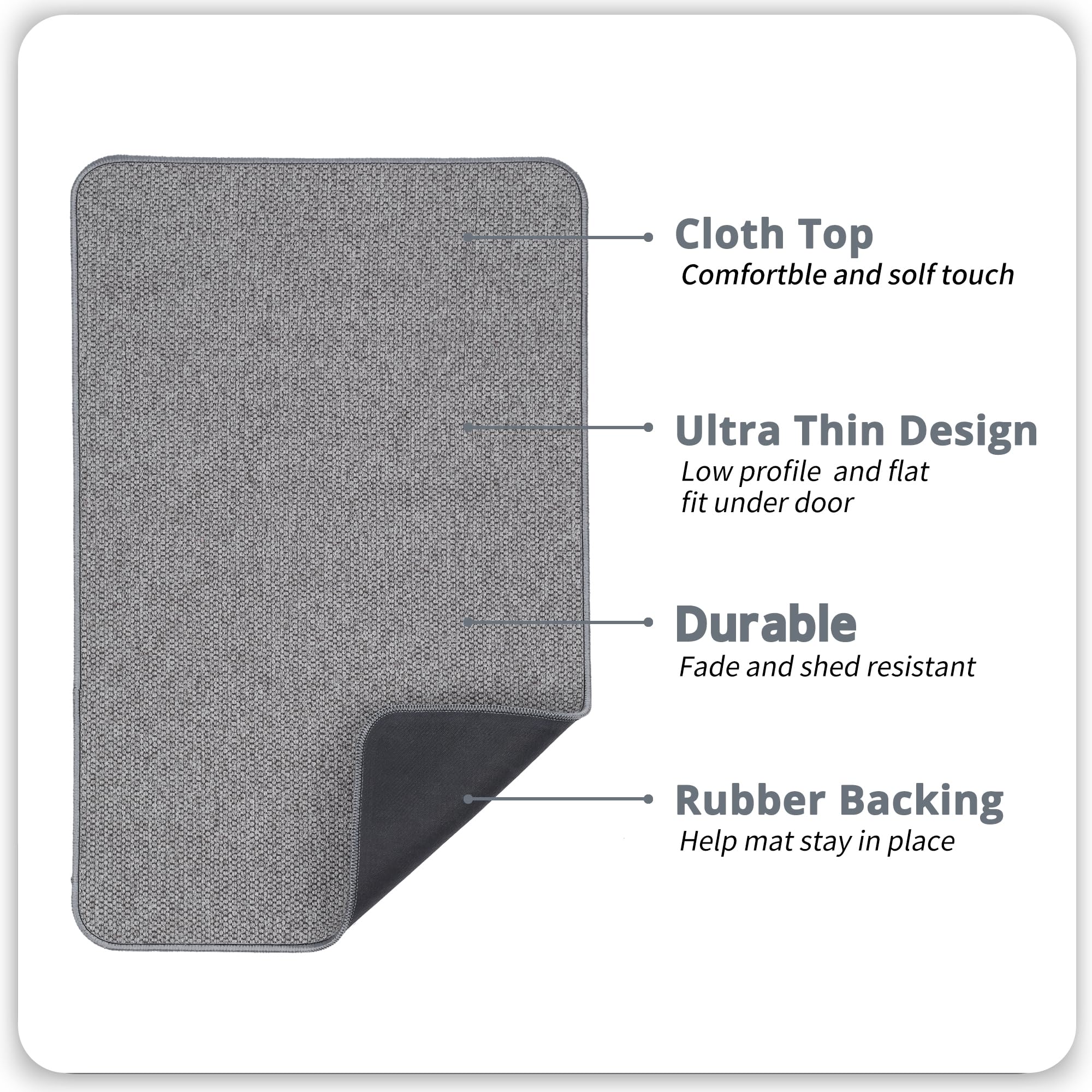 Bosap absorbent quick-dry terry bath mat dries feet quickly