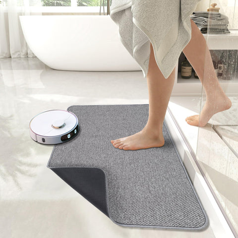 Bosap grey decor bath mat enhances bathroom aesthetics daily.