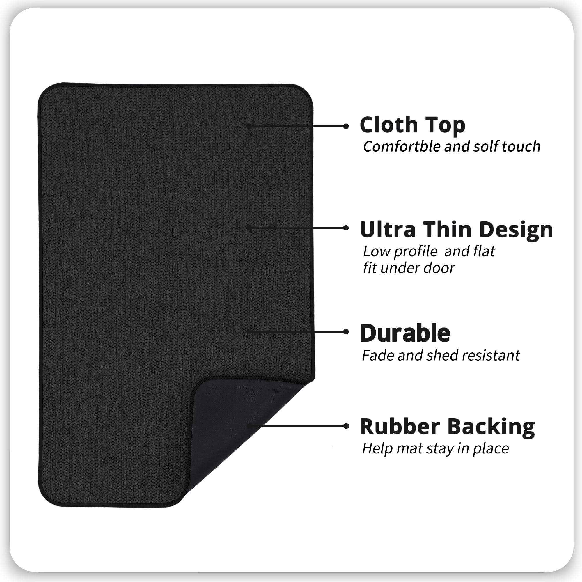 Bosap bath mat with non-slip backing provides secure footing on wet tiles