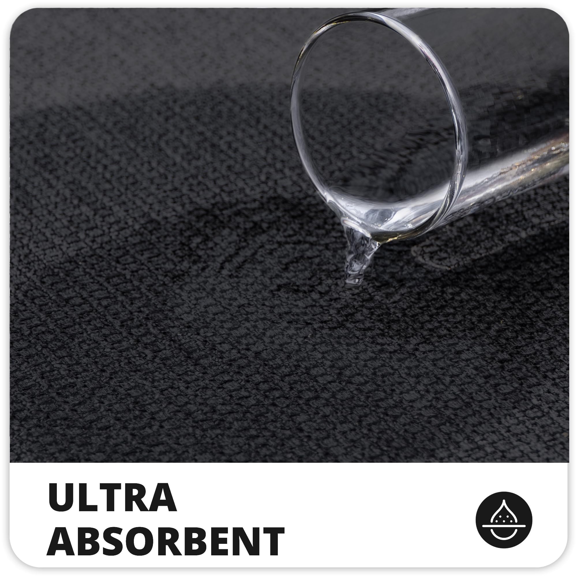 Bosap quick-dry terry cloth mat absorbs moisture and keeps feet comfortable
