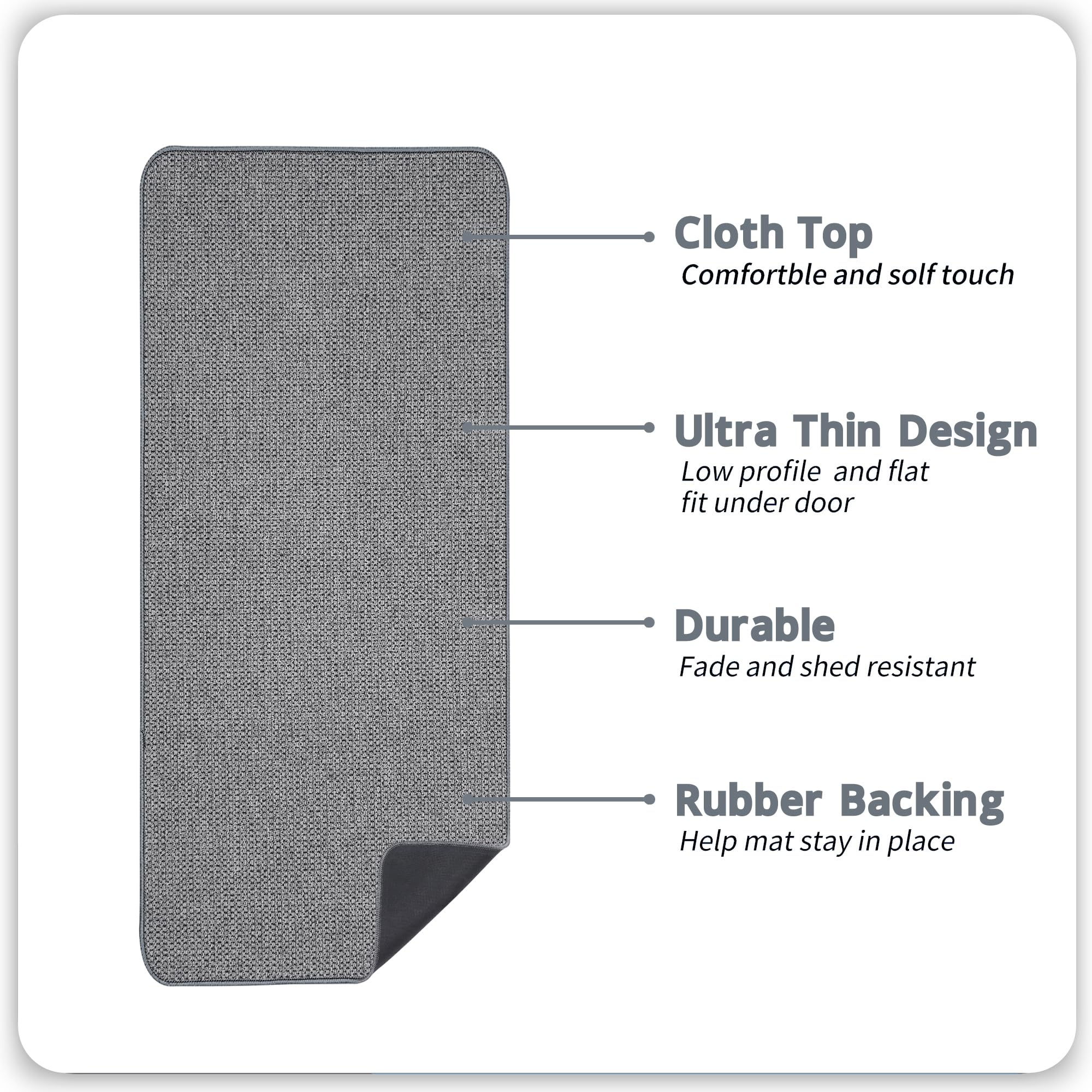 Bosap bath mat quick-dry terry cloth absorbs moisture quickly.