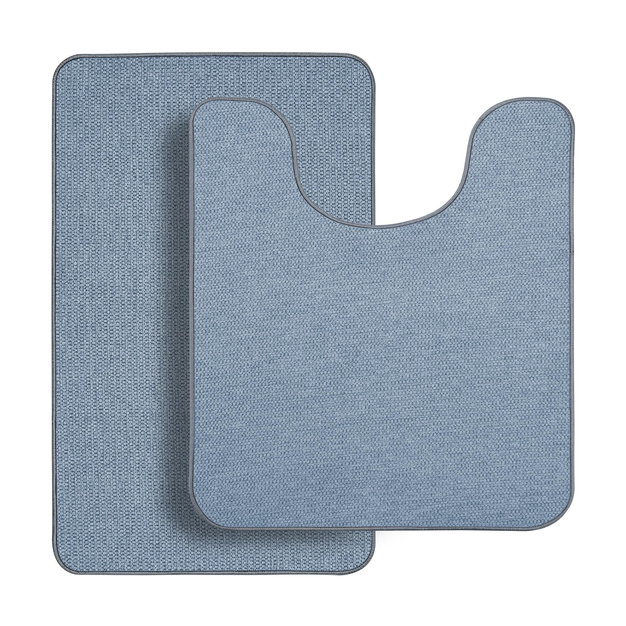 Bosap machine-washable bathroom rug set maintains color and texture