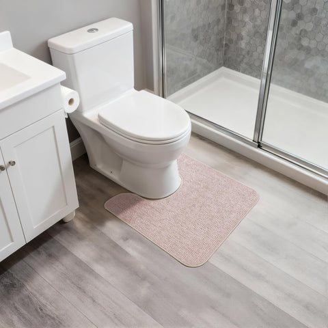 Bosap beige toilet rug fits most toilets for simple setup