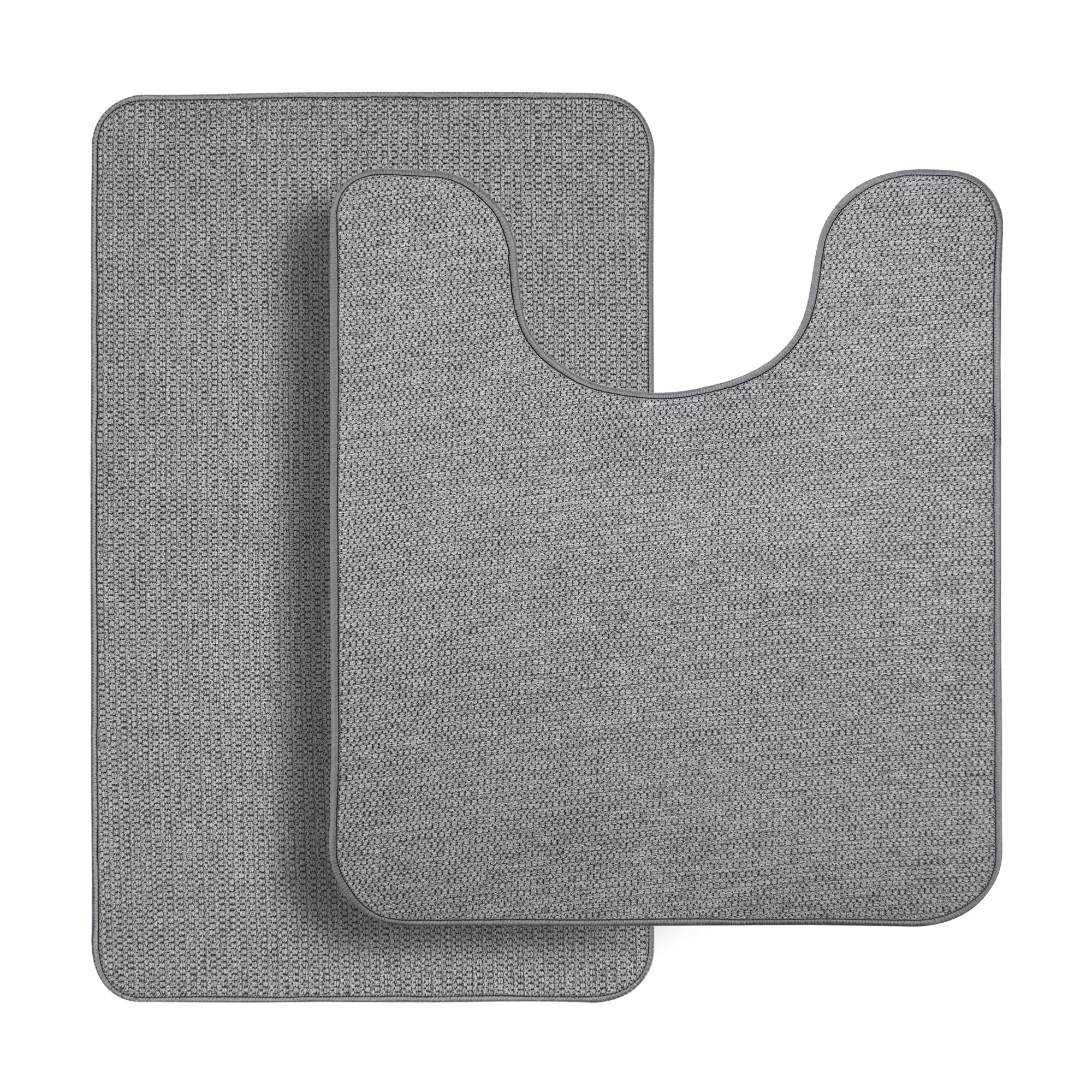 Bosap grey bath rug set complements modern bathrooms
