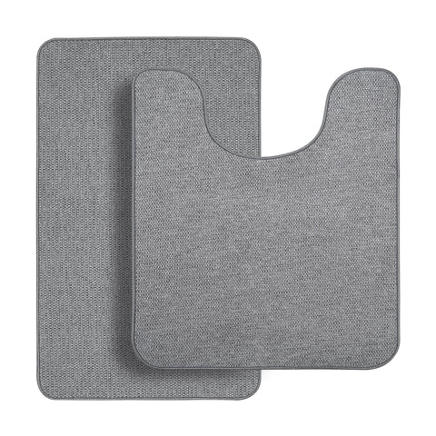 Bosap grey bath rug set complements modern bathrooms