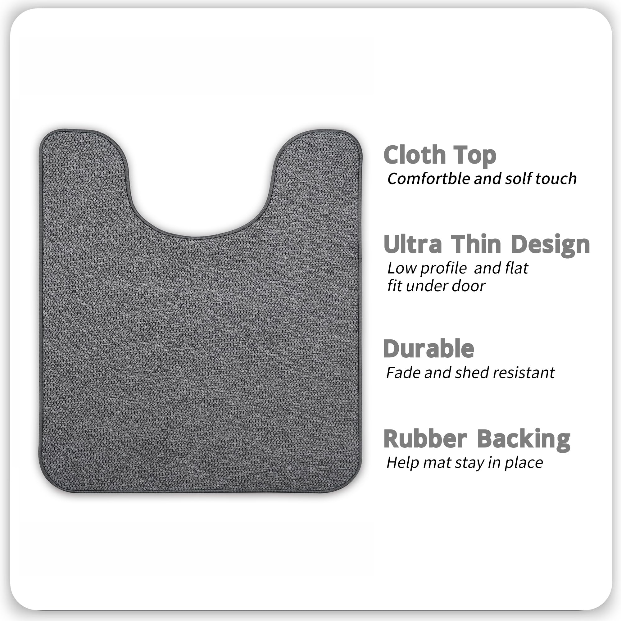 Bosap toilet mats with non-slip backing to prevent shifting on the bathroom floor