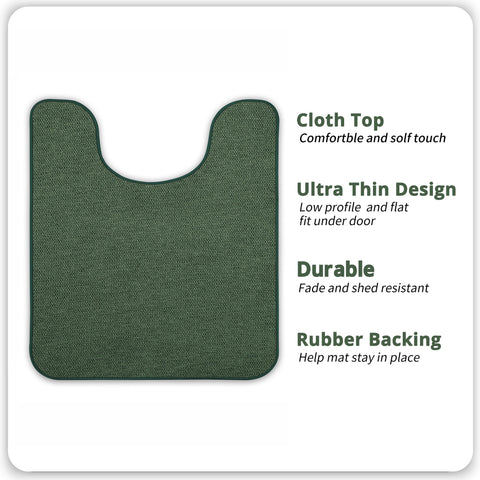 Bosap toilet rug with non-slip backing keeps mat in place.