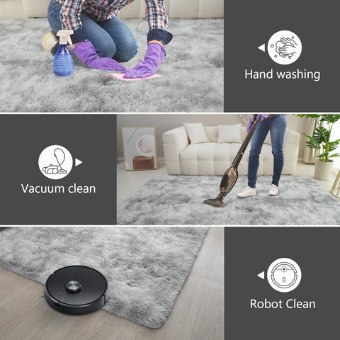 Durable backing provides floor protection while maintaining plush feel.