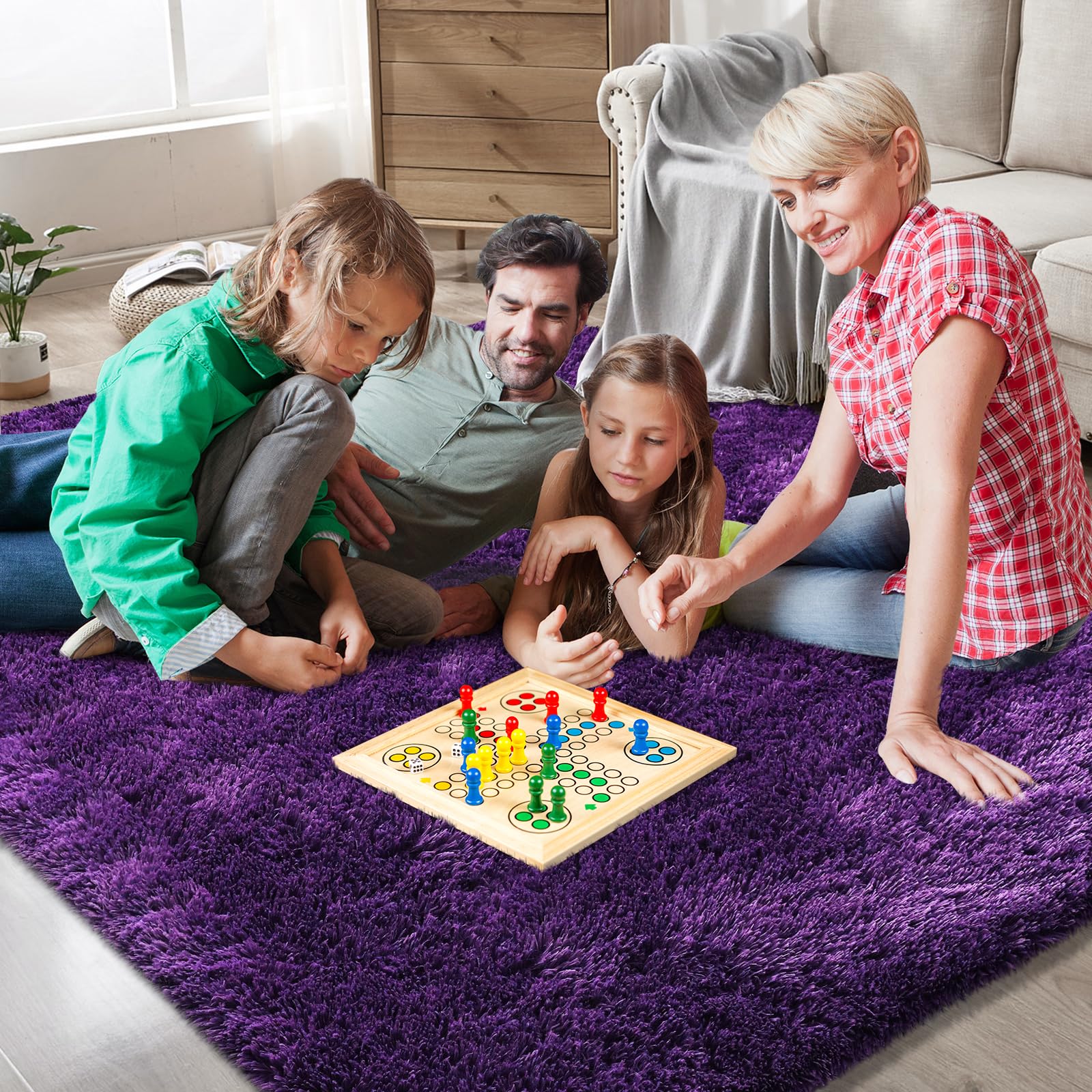 Boshengya nursery rug for kids' rooms offers gentle texture for safe play.