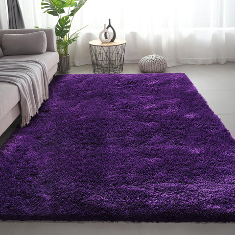 Boshengya purple decor rug for living rooms and bedrooms adds warmth.
