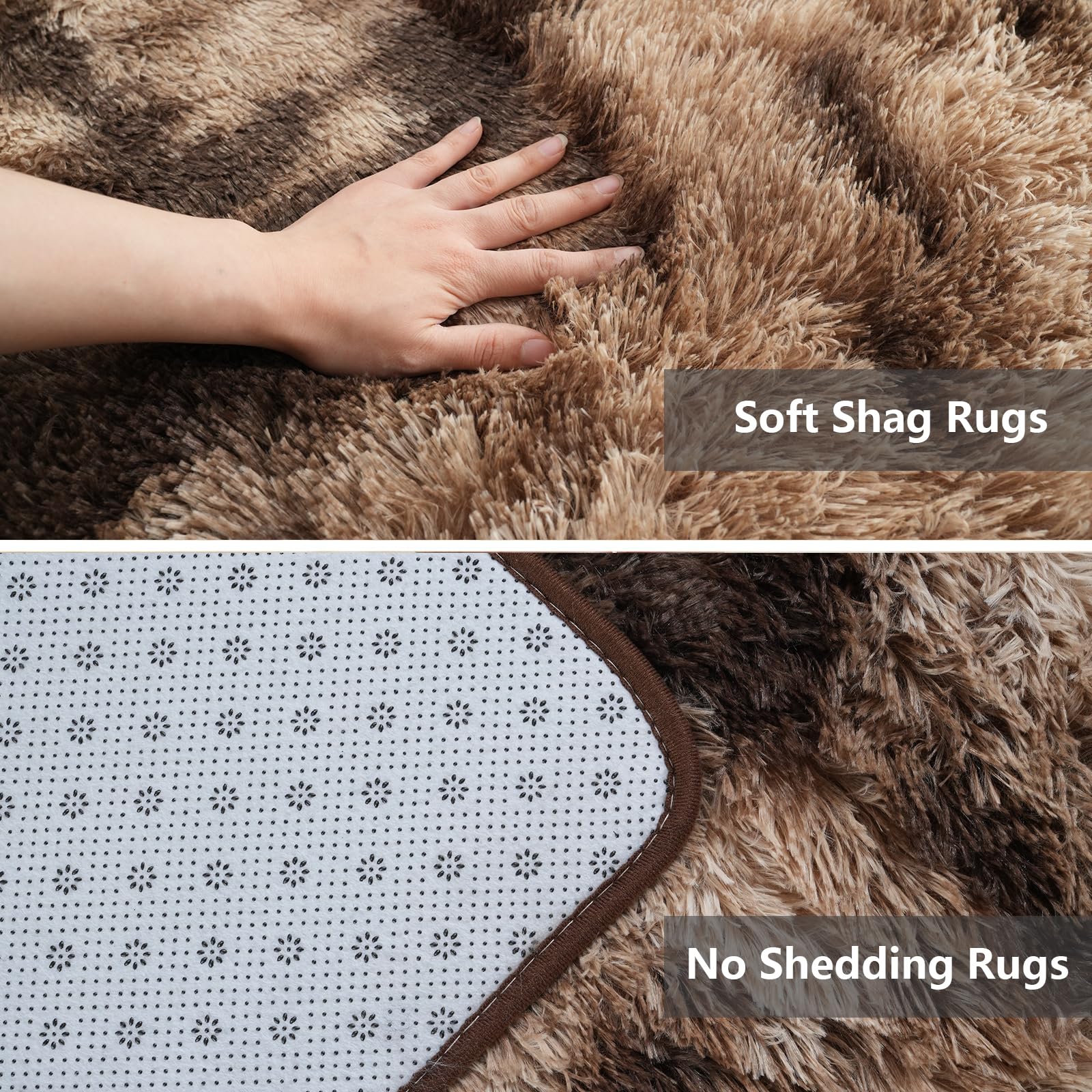 Boshengya Shag Rug anti-slip bottom protects floors.