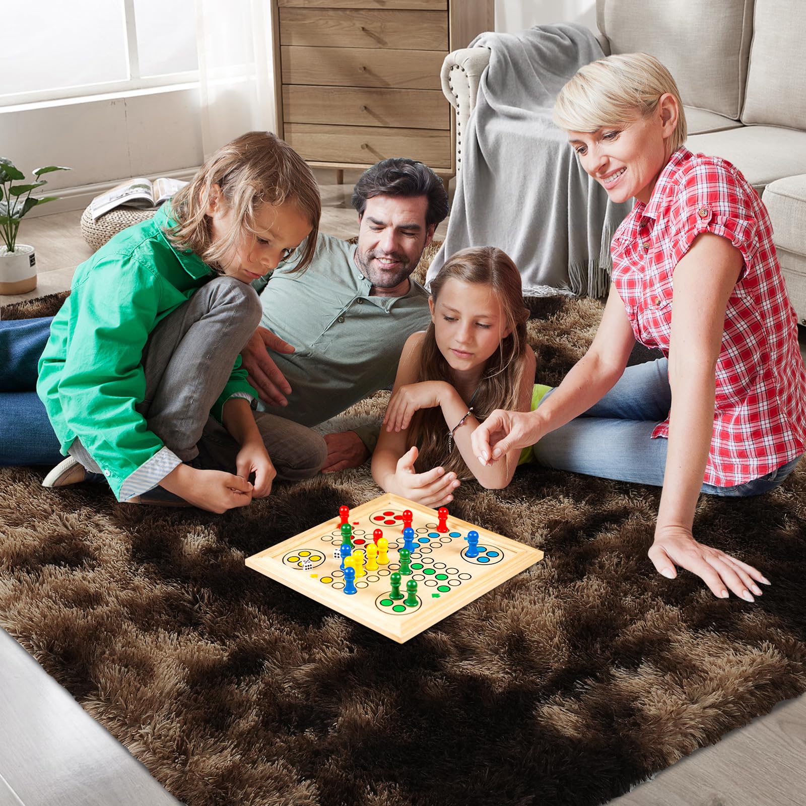 Boshengya Shag Rug soft fur texture underfoot for plush comfort.