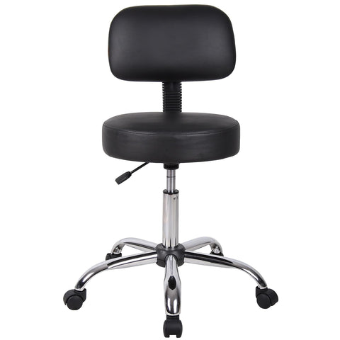 360-degree swivel on the Boss B245-BK Be Well stool facilitates easy access around workstations.