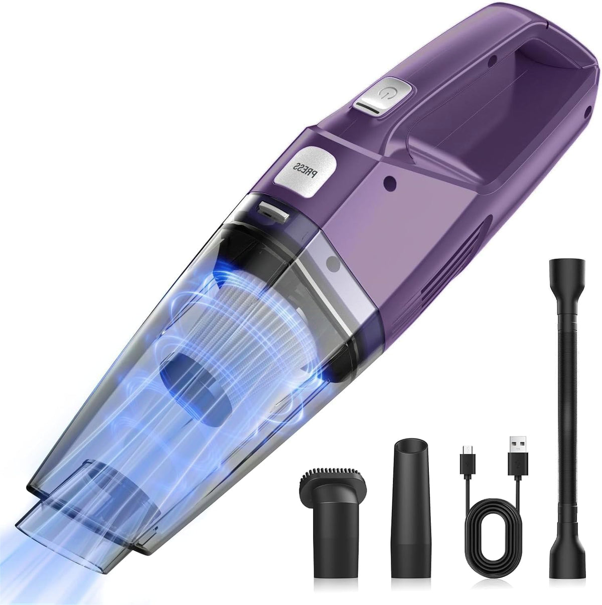 Bossdan handheld vacuum with 8KPa suction for car interiors and quick cleans