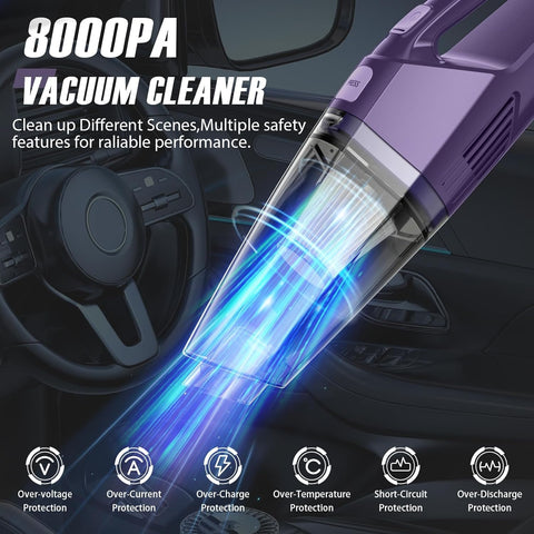 Bossdan lightweight handheld vacuum weighs 1.4 pounds for effortless one-handed use