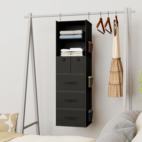 Bosuelife 5-drawers closet organizer with dedicated compartments for underwear and socks