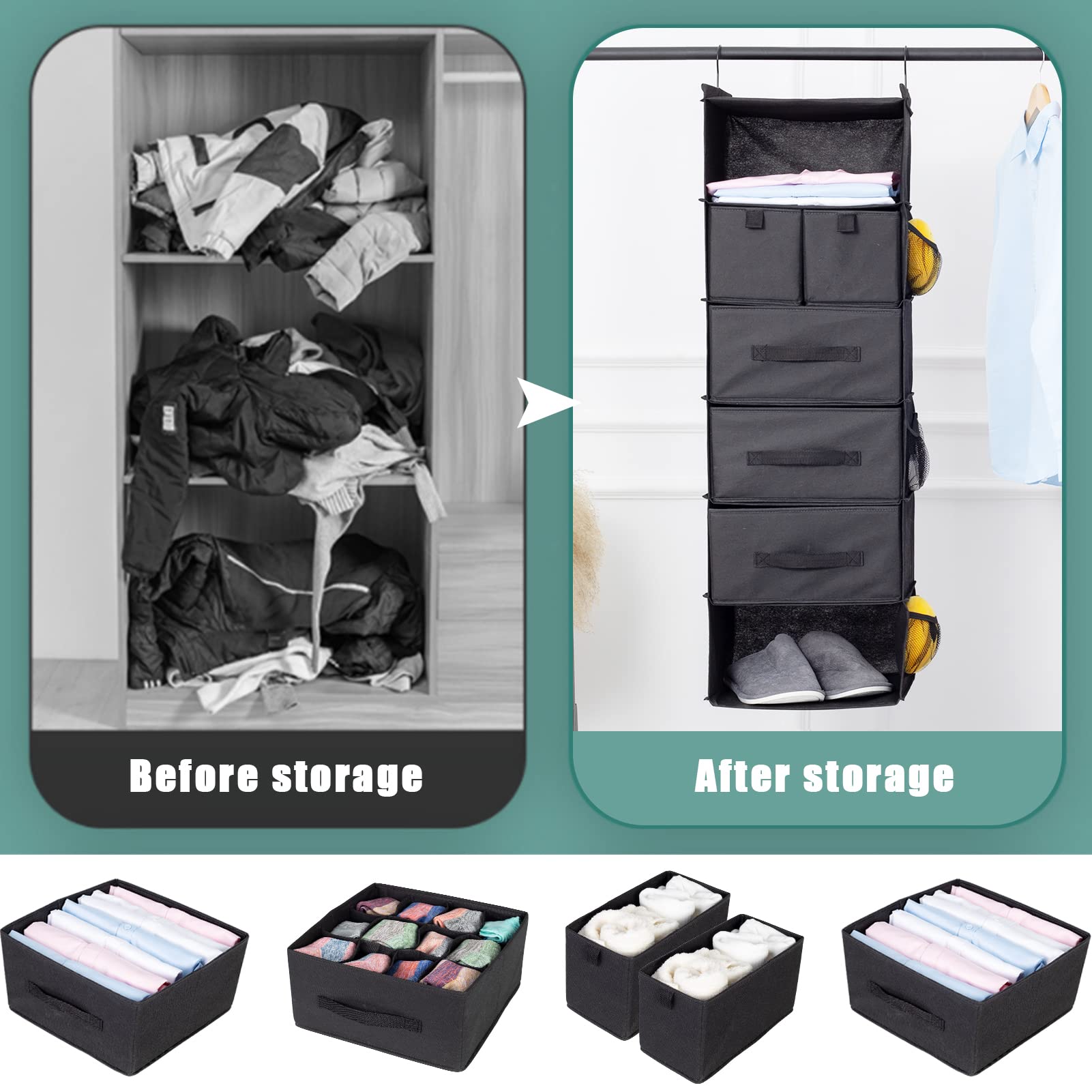 Bosuelife dorm and RV ready closet organizer fits small spaces