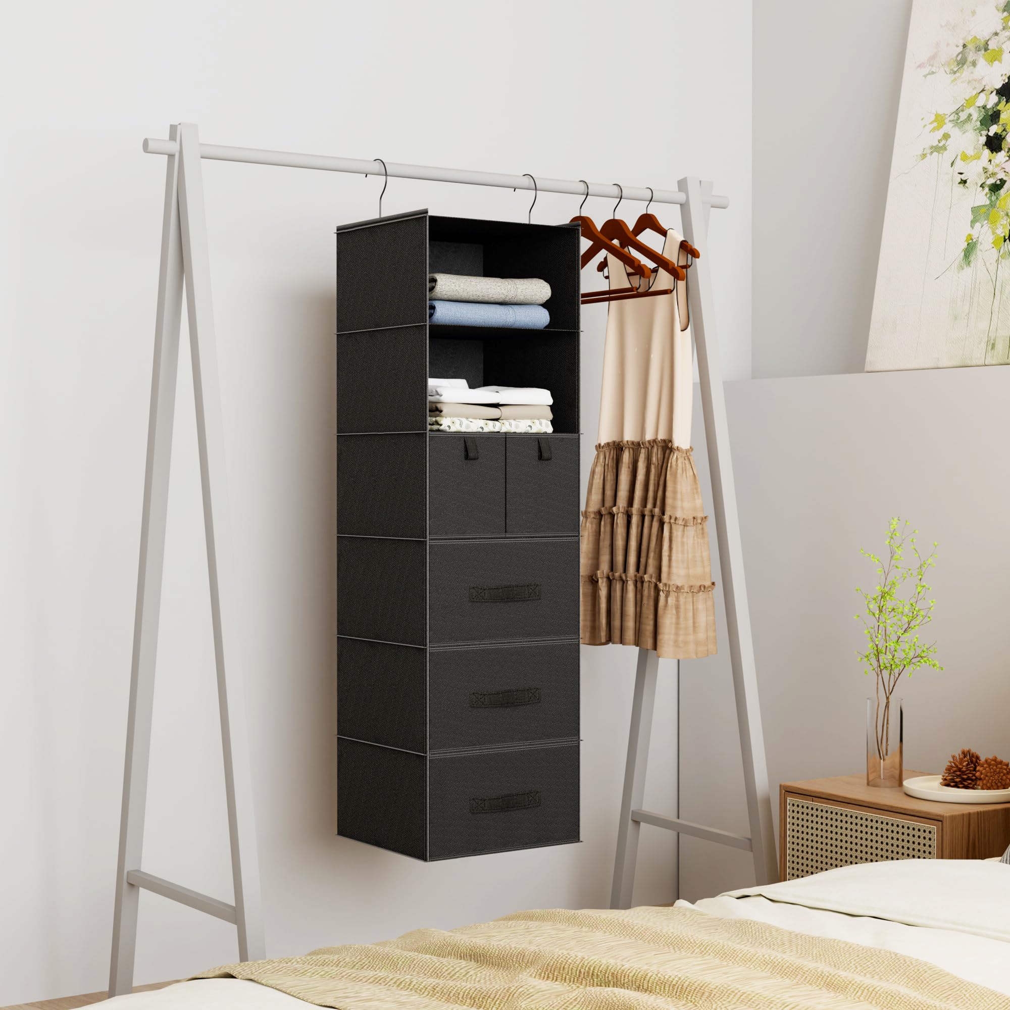 Bosuelife side-pockets closet organizer for glasses and small essentials
