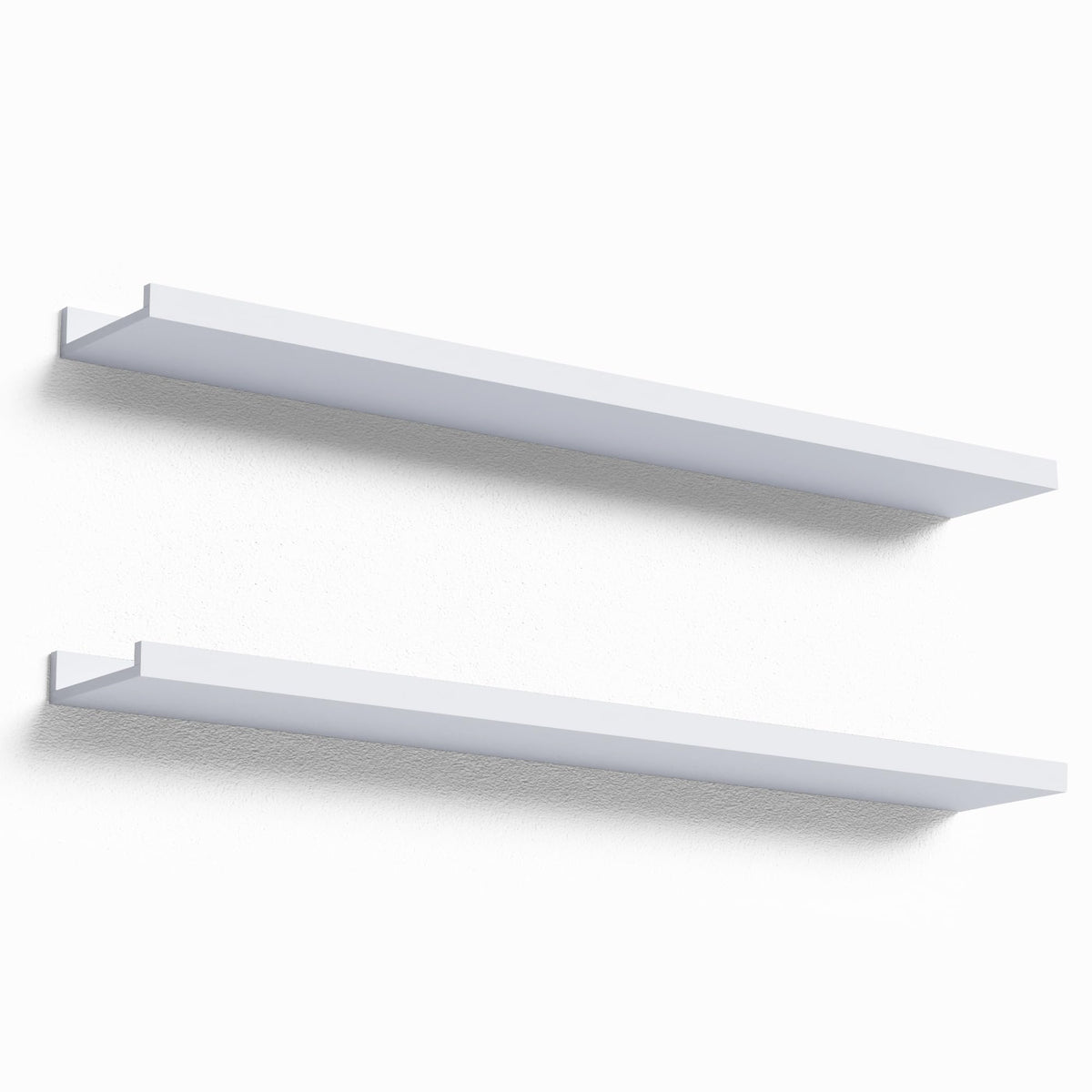 Boswillon 36-inch floating shelves mounted on wall for easy, secure display.