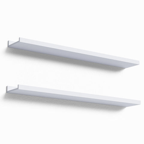 Boswillon 36-inch floating shelves mounted on wall for easy, secure display.