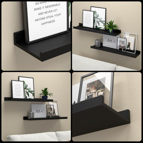 Boswillon floating shelf includes hardware for effortless wall mounting.