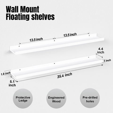 Boswillon white-front lip protects items from sliding off on display.