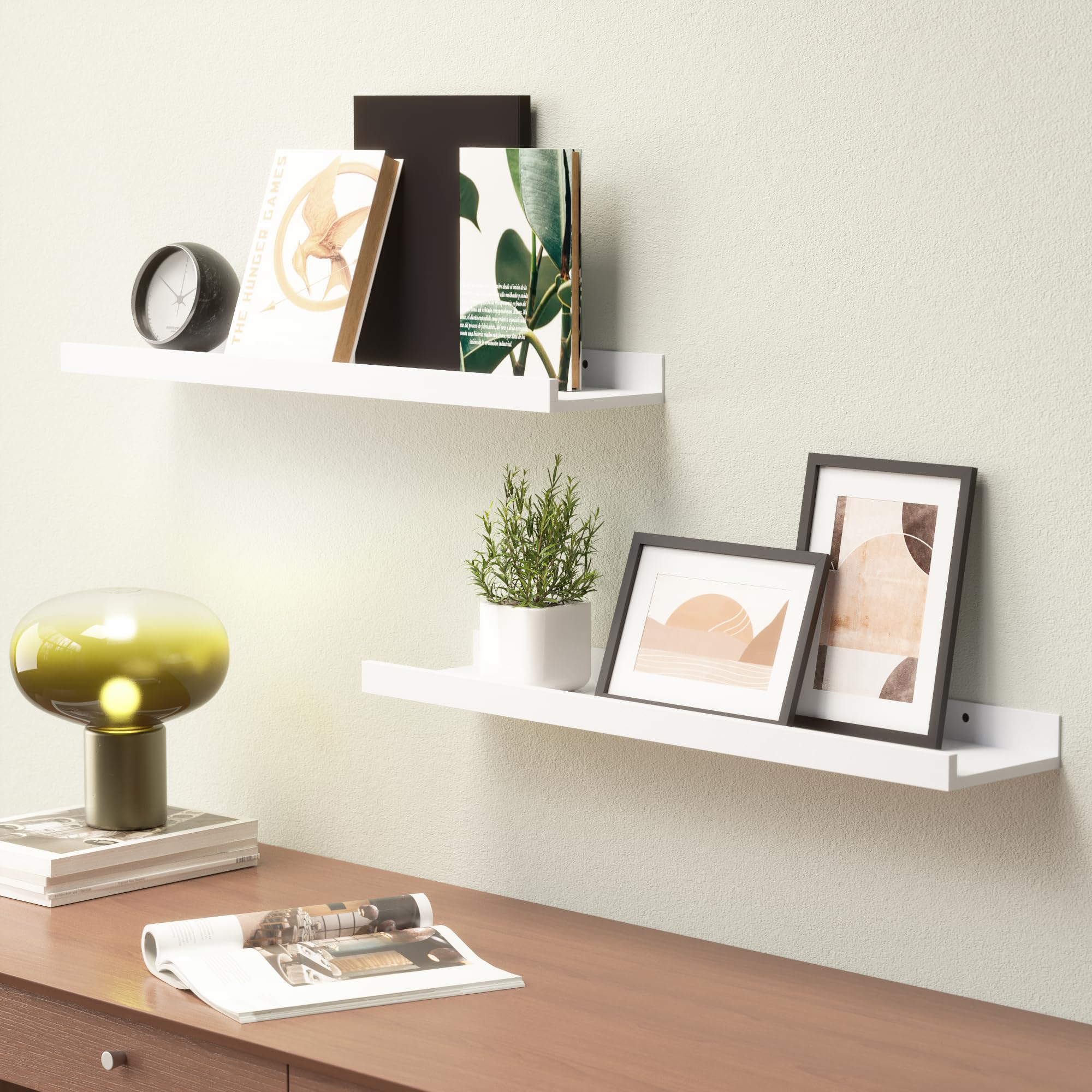 Living room, bathroom, and kitchen Boswillon shelves organize with style