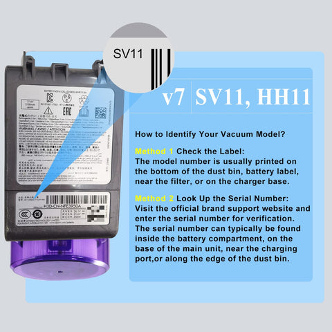 BOTKK battery for Dyson V7 SV11 46Wh extends cleaning sessions.