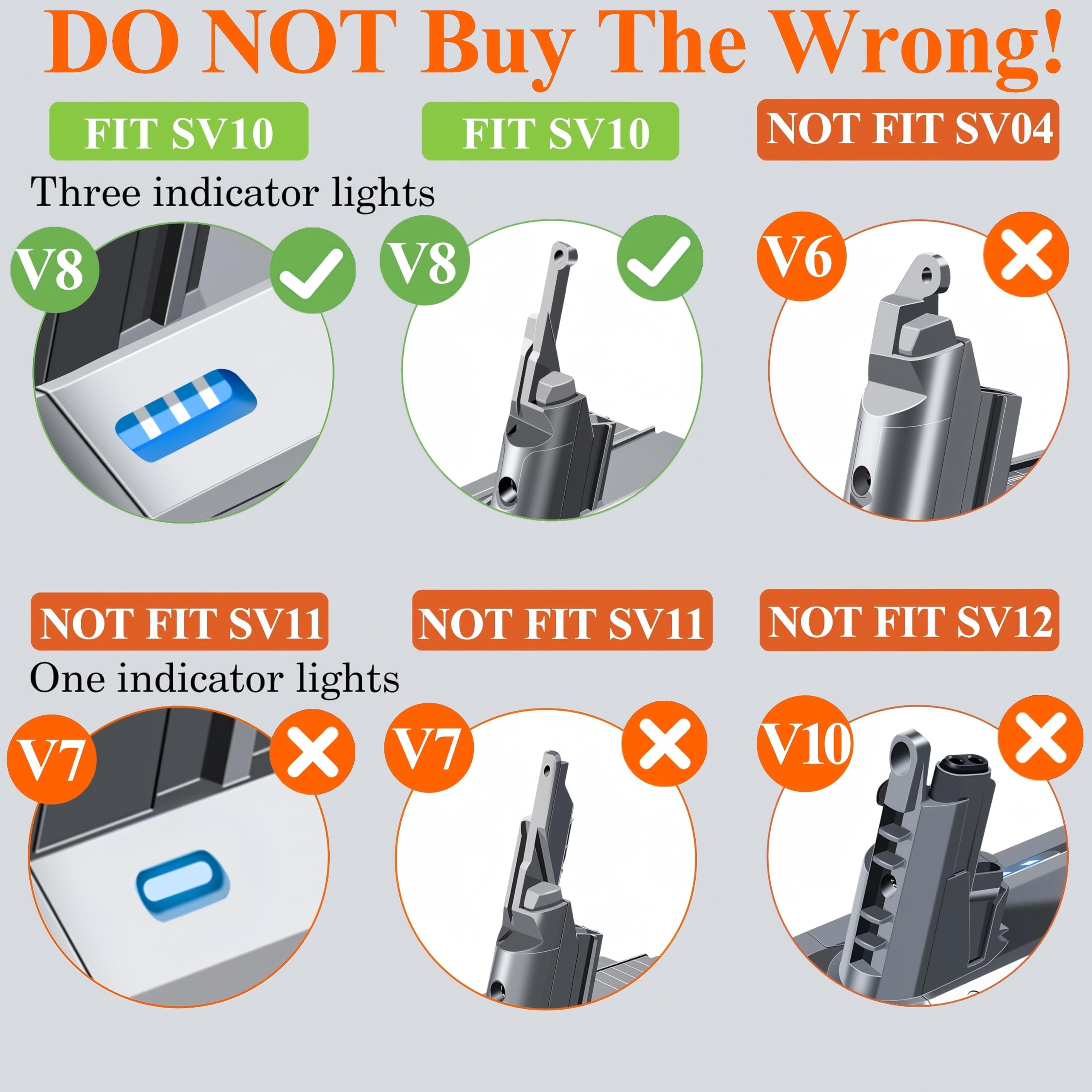 BOTKK Dyson V8 battery spec label detail with 65Wh rating.