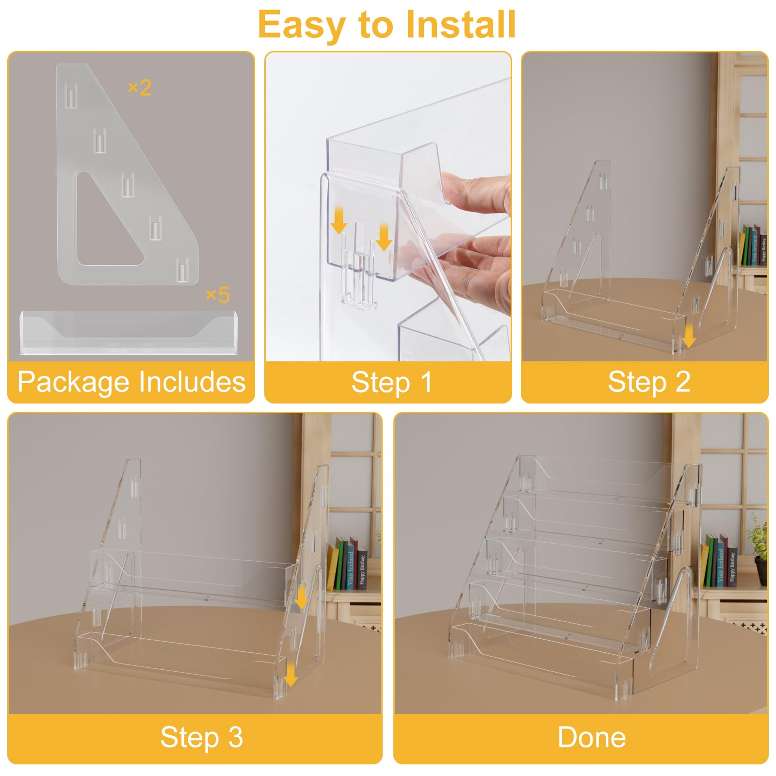Botyboty easy-assembly card stand snaps together without tools.