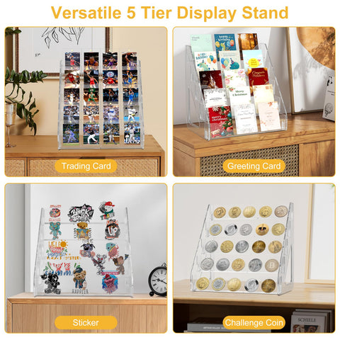 Botyboty transparent card stand presents items with a clean backdrop.