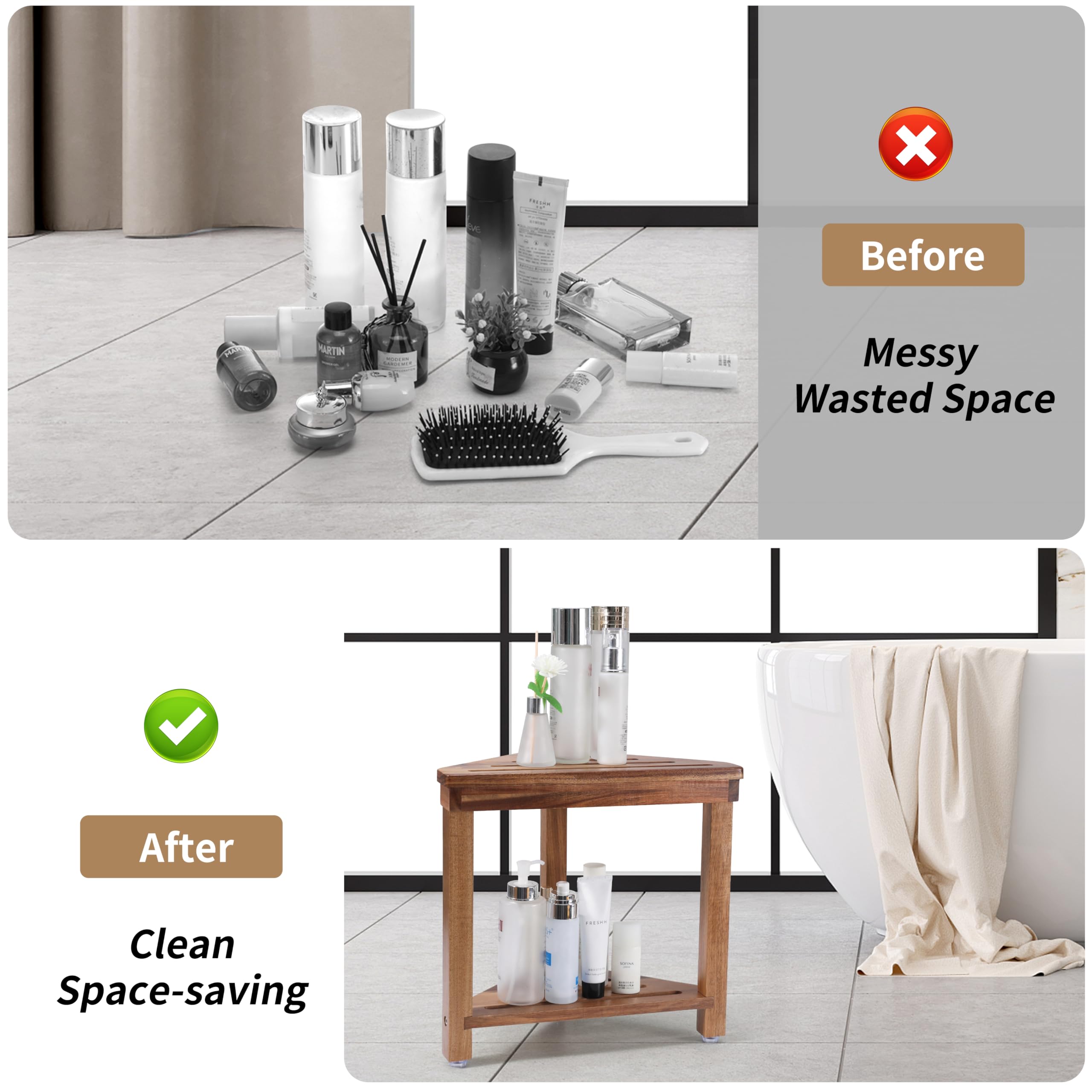 Boulphia dual-layer design provides a footrest and storage.