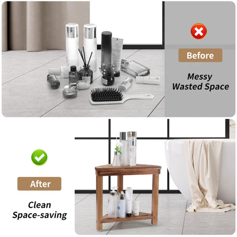 Boulphia dual-layer design provides a footrest and storage.