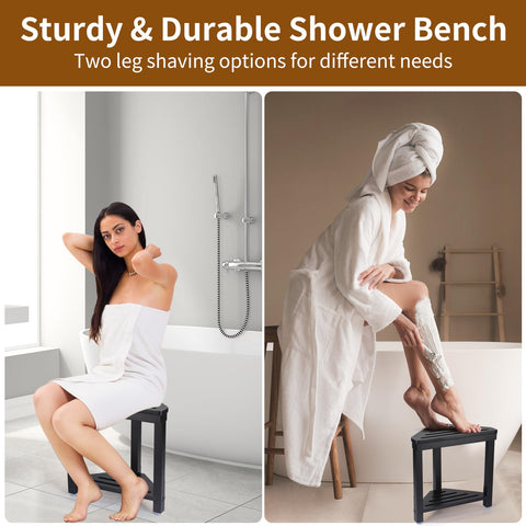Boulphia Shower Foot Rest stainless screws closeup demonstrates rust-free durability