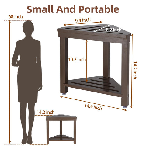 Boulphia shower stool corner design saves space in small bathrooms.