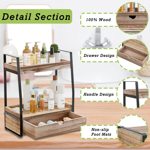 Boulphia tung wood and metal structure provides durable bathroom storage.