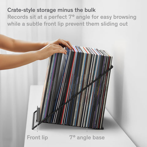 Boundless Audio floor placement option saves cabinet space and keeps records accessible