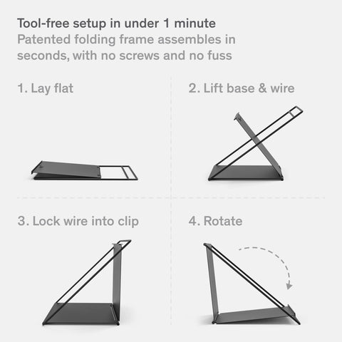 Boundless Audio folding-frame assembly demonstrates patented, tool-free setup