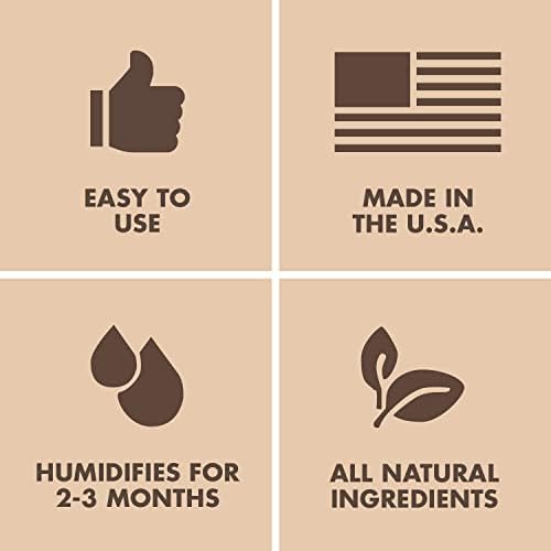 Boveda pack inside a cabinet delivering consistent moisture.