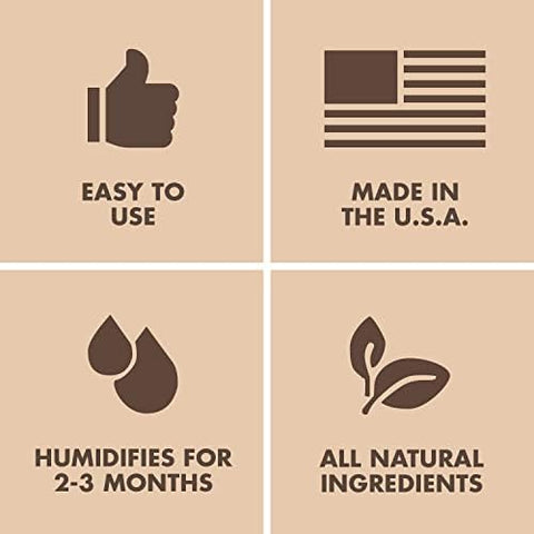 Boveda pack inside a cabinet delivering consistent moisture.