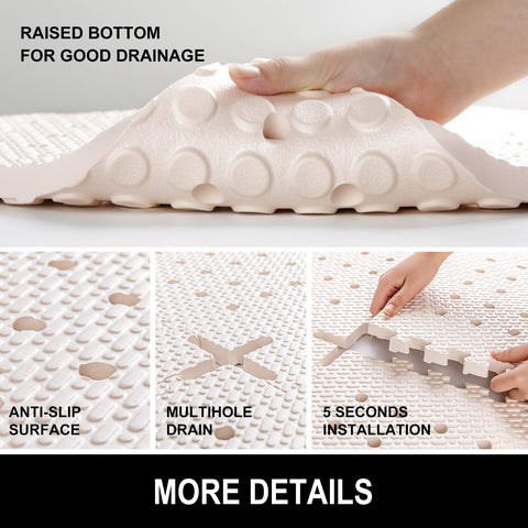 BOWERBIRD anti-fatigue mat closed-cell structure stays non-absorbent and dries fast.