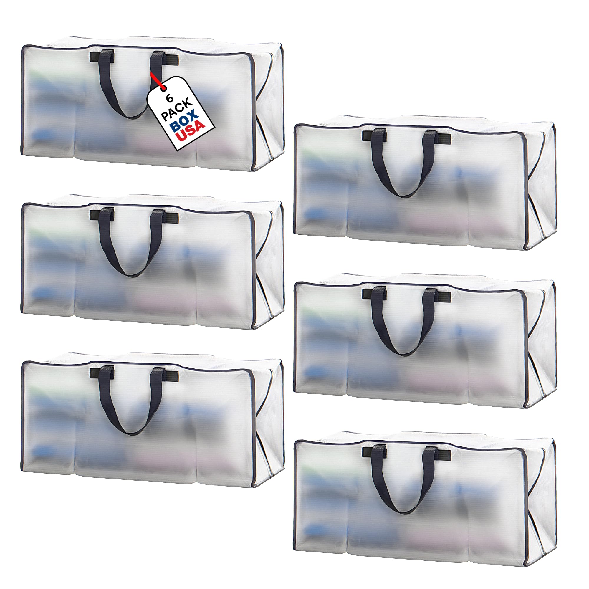 BOX USA 6-pack moving bags front view for organized packing and easy transport.