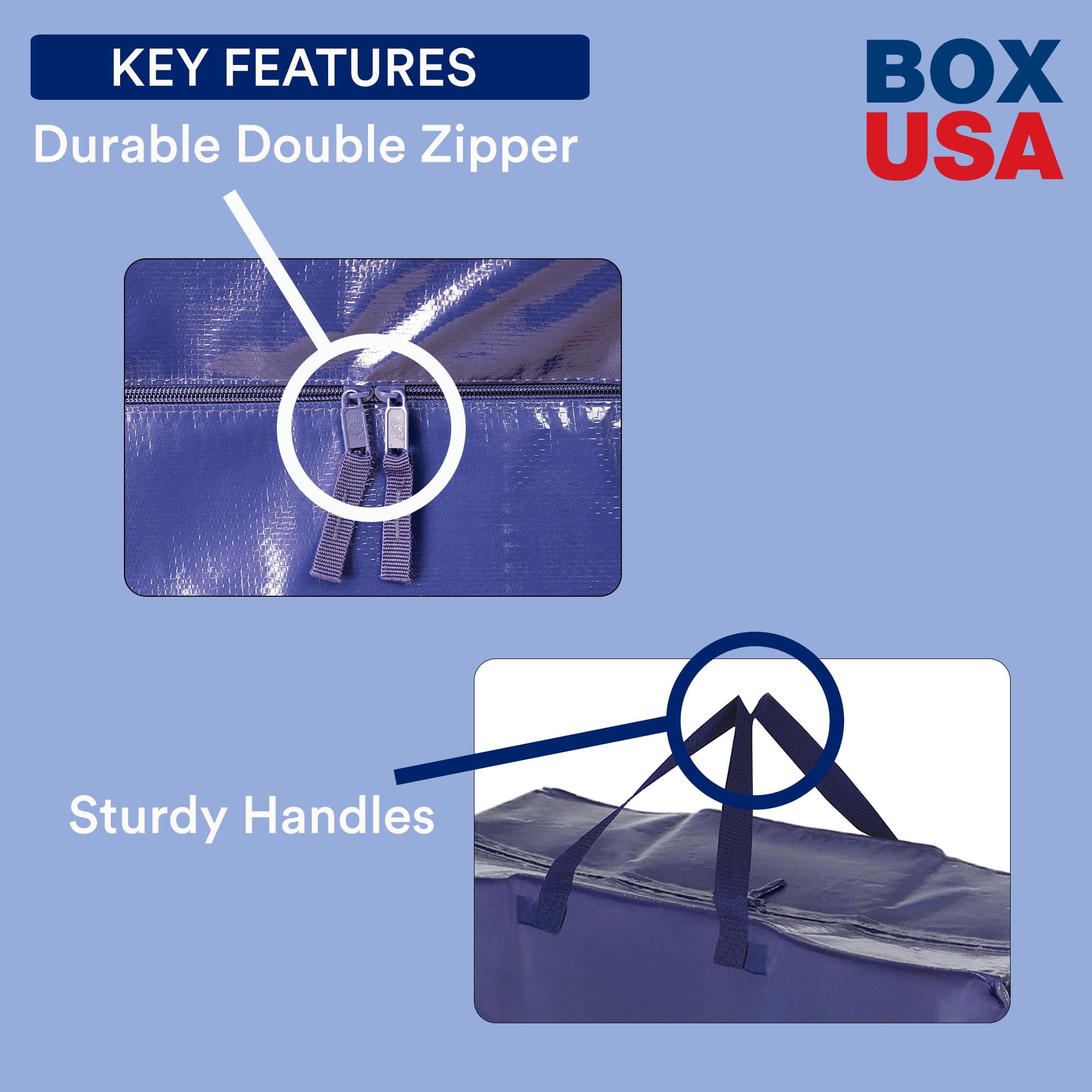 BOX USA collapsible storage bags save space when not in use.